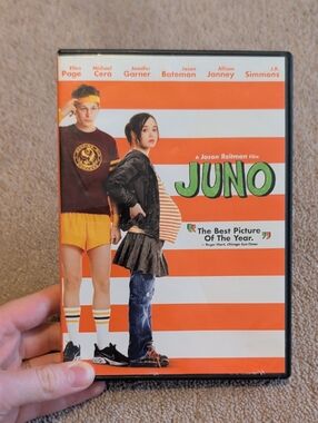 💜 5/$20 Juno DVD Movie with Orange & White Striped Cover